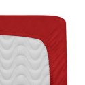 Prześcieradło satyna bawełniana z gumką czerwony 029/160x200