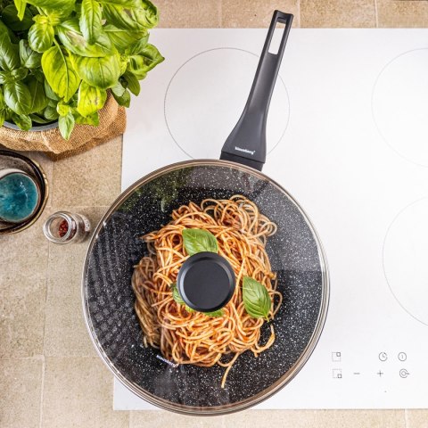 PATELNIA MARMURKOWA GŁĘBOKA WOK 28cm Z POKRYWĄ KLAUSBERG 28cm KB-7990