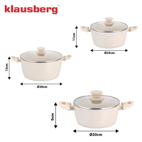 ZESTAW 6 ELEM. GARNKÓW MARMURKOWYCH KLAUSBERG KB-7960