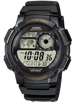 Casio ZEGAREK MĘSKI CASIO AE-1000W-1AV - WORLD TIME + BOX