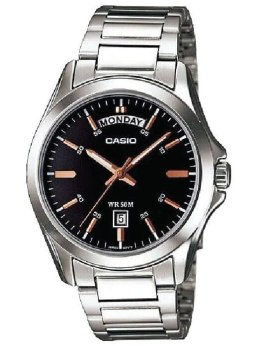 Casio ZEGAREK MĘSKI CASIO MTP-1370D-1A2V (zd025a) + BOX