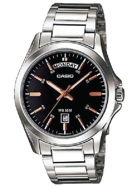 Casio ZEGAREK MĘSKI CASIO MTP-1370D-1A2V (zd025a) + BOX