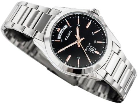 Casio ZEGAREK MĘSKI CASIO MTP-1370D-1A2V (zd025a) + BOX