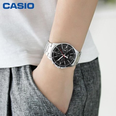 Casio ZEGAREK MĘSKI CASIO MTP-1374D-1AV (zd063b) + BOX