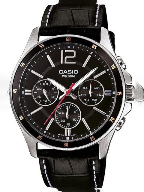 Casio ZEGAREK MĘSKI CASIO MTP-1374L-1AV (zd064b) + BOX