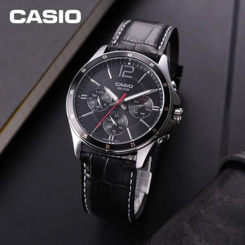 Casio ZEGAREK MĘSKI CASIO MTP-1374L-1AV (zd064b) + BOX