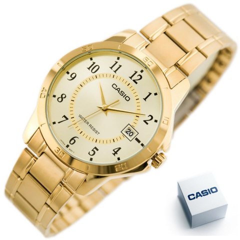 Casio ZŁOTY ZEGAREK MĘSKI CASIO MTP-V004G-9B (zd047a) + BOX