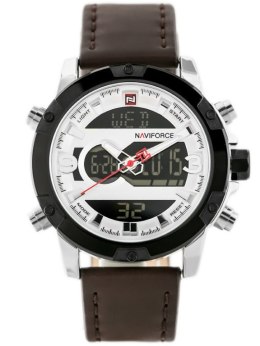 Naviforce ZEGAREK MĘSKI NAVIFORCE - NF9097 (zn043a) - brown/silver