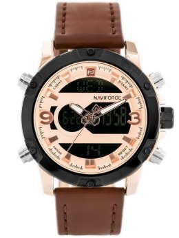 Naviforce ZEGAREK MĘSKI NAVIFORCE - NF9097 (zn043e) - brown/rosegold