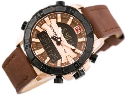 Naviforce ZEGAREK MĘSKI NAVIFORCE - NF9114 (zn046e) - brown/rosegold