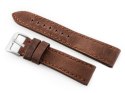 Pacific Pasek skórzany do zegarka W48 - PREMIUM - ciemnobrązowy II - 24mm