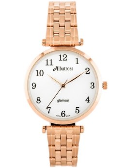 Albatross ZEGAREK DAMSKI ALBATROSS Glamour ABBB97 (za537c) rose gold/white