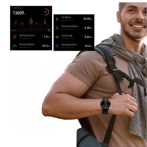 G. Rossi SMARTWATCH MĘSKI G. Rossi G.RSWSF1-6F1-1 blue/black + dodatkowy PASEK (sg003d)