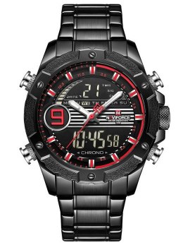 Naviforce ZEGAREK MĘSKI NAVIFORCE - NF9146S (zn089b) - black/red + BOX