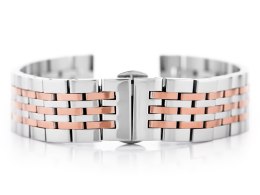 Pacific Bransoleta Pacific Model 4 srebrno róż.złota 18mm