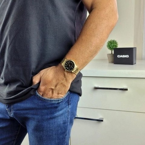 Casio ZEGAREK MĘSKI CASIO MTP-V002G-1B (zd103a) + BOX