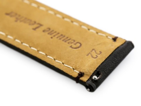 Pacific Pasek skórzany do zegarka W89 ciemny brąz - 22mm