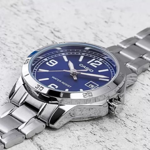 Casio ZEGAREK MĘSKI CASIO MTP-V004D-2B (zd047g) + BOX