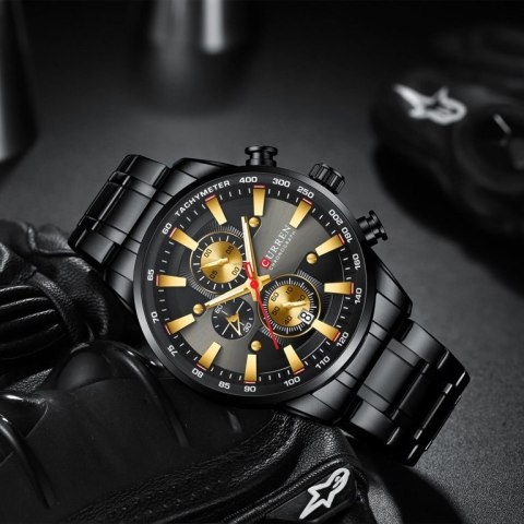 Curren ZEGAREK MĘSKI CURREN 8351 (zc022c) CHRONOGRAF +BOX