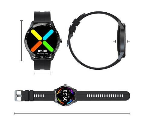 G. Rossi SMARTWATCH MĘSKI G. Rossi SW018-5 black/blue (sg012e) WŁASNE TARCZE