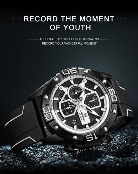 Naviforce ZEGAREK MĘSKI NAVIFORCE NF8018T - CHRONOGRAF (zn123a) + BOX