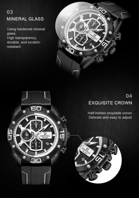 Naviforce ZEGAREK MĘSKI NAVIFORCE NF8018T - CHRONOGRAF (zn123a) + BOX