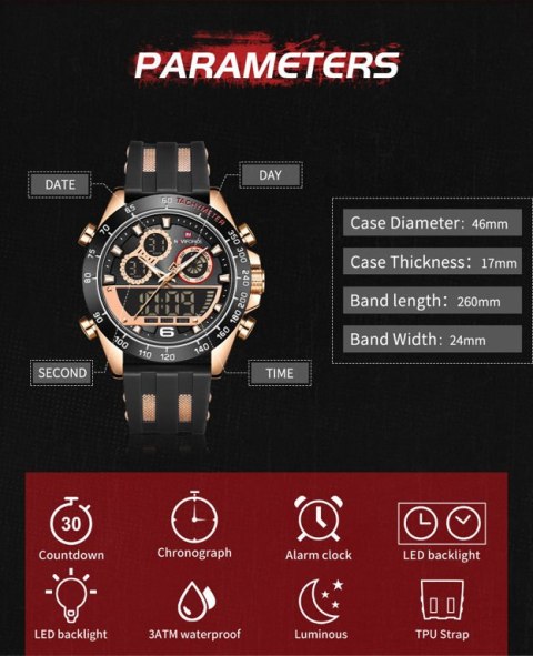 Naviforce ZEGAREK MĘSKI NAVIFORCE NF9188T - (zn121d) + BOX