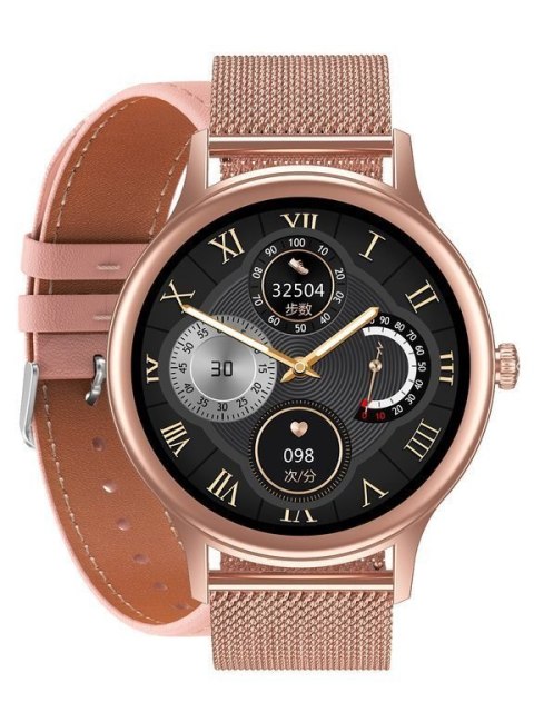 Pacific SMARTWATCH DAMSKI PACIFIC 18-1 - BRANSOLETA + PASEK: Rosegold / Różowy (sy015a)