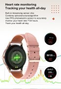 Pacific SMARTWATCH DAMSKI PACIFIC 18-2 - BRANSOLETA + PASEK: Rosegold / Biały (sy015b)