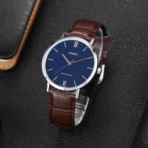 Casio ZEGAREK MĘSKI CASIO MTP-VT01L-2B + BOX