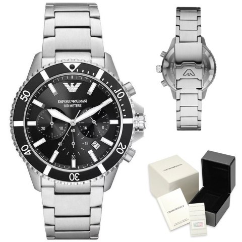 Emporio Armani ZEGAREK MĘSKI EMPORIO ARMANI AR11360 DIVER (zi035b)