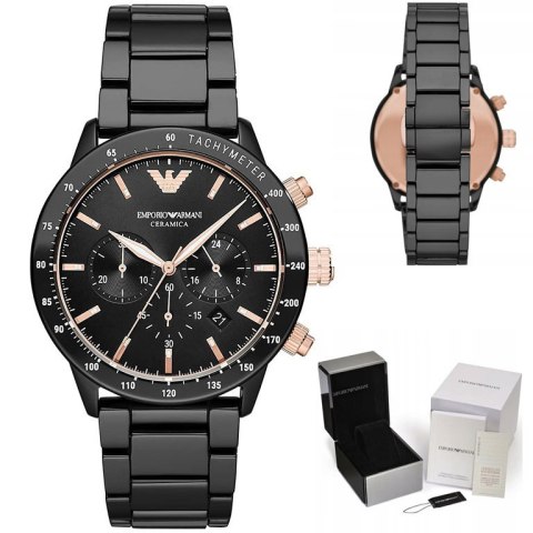 Emporio Armani ZEGAREK MĘSKI EMPORIO ARMANI AR70002 - MARIO - CERAMIKA (zi022a)
