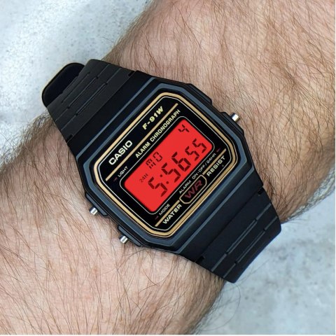 Casio ZEGAREK MĘSKI CASIO F-91WG-9QDF + BOX