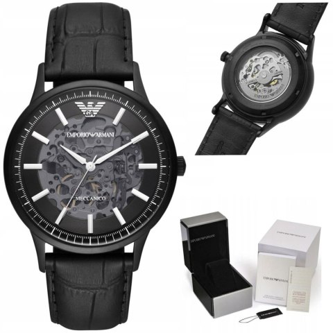 Emporio Armani Zegarek męski EMPORIO ARMANI SKELETON AUTOMATIC AR60042 (zi055c)