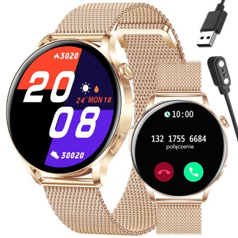 Rubicon SMARTWATCH DAMSKI Rubicon RNCE81 - WYKONYWANIE POŁĄCZEŃ, PULSOKSYMETR (sr045b)