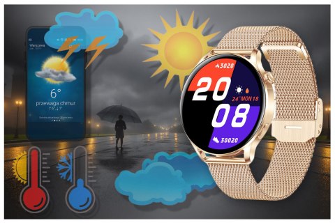 Rubicon SMARTWATCH DAMSKI Rubicon RNCE81 - WYKONYWANIE POŁĄCZEŃ, PULSOKSYMETR (sr045b)