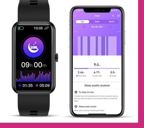 Rubicon SMARTWATCH DAMSKI Rubicon RNCE83 - CIŚNIENIOMIERZ (sr032e)