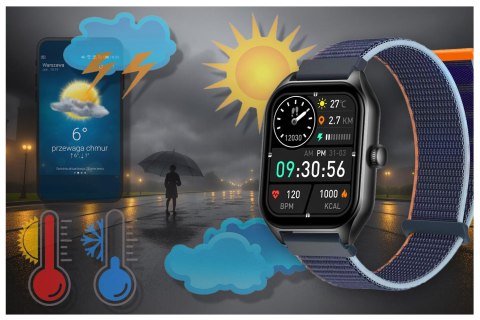 Rubicon SMARTWATCH UNISEX Rubicon RNCF03 - ROZMOWY BLUETOOTH, ALWAYS ON DISPLAY (sr049a)