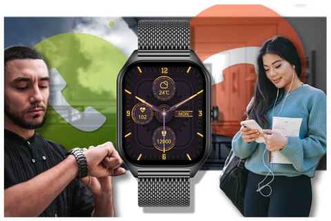 Rubicon SMARTWATCH UNISEX Rubicon RNCF03 - ROZMOWY BLUETOOTH, ALWAYS ON DISPLAY (sr049g)