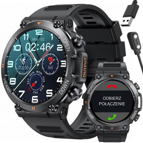Gravity SMARTWATCH MĘSKI GRAVITY GT7-1 PRO - WYKONYWANIE POŁĄCZEŃ, PULSOKSYMETR (sg018a)