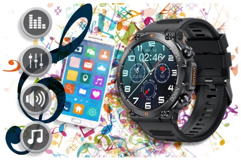 Gravity SMARTWATCH MĘSKI GRAVITY GT7-1 PRO - WYKONYWANIE POŁĄCZEŃ, PULSOKSYMETR (sg018a)