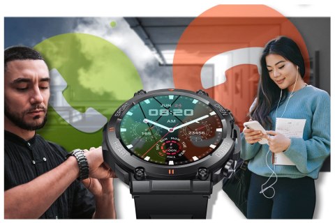 Gravity SMARTWATCH MĘSKI GRAVITY GT7-1 PRO - WYKONYWANIE POŁĄCZEŃ, PULSOKSYMETR (sg018a)