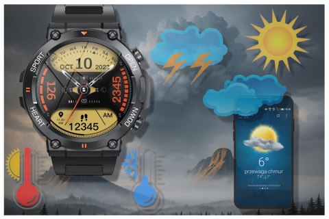 Gravity SMARTWATCH MĘSKI GRAVITY GT7-1 PRO - WYKONYWANIE POŁĄCZEŃ, PULSOKSYMETR (sg018a)