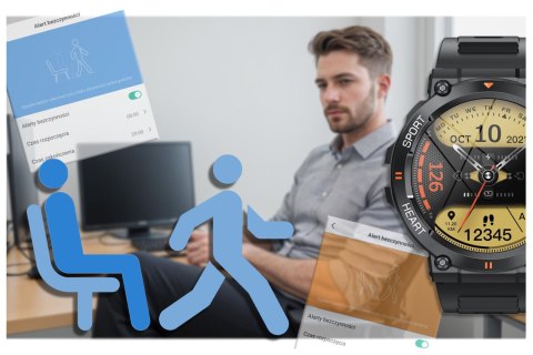 Gravity SMARTWATCH MĘSKI GRAVITY GT7-1 PRO - WYKONYWANIE POŁĄCZEŃ, PULSOKSYMETR (sg018a)