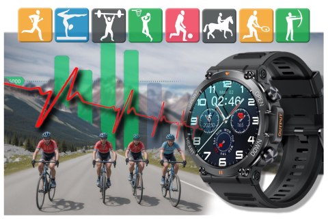 Gravity SMARTWATCH MĘSKI GRAVITY GT7-1 PRO - WYKONYWANIE POŁĄCZEŃ, PULSOKSYMETR (sg018a)