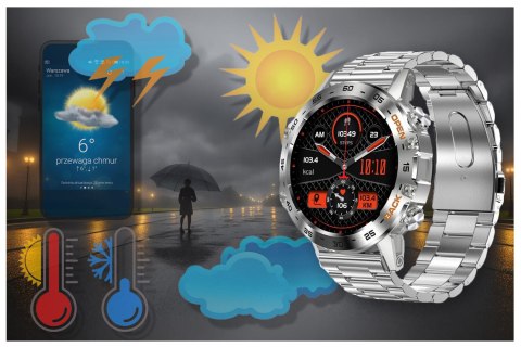 Gravity SMARTWATCH MĘSKI GRAVITY GT9-3 - WYKONYWANIE POŁĄCZEŃ, CIŚNIENIOMIERZ (sg021c)