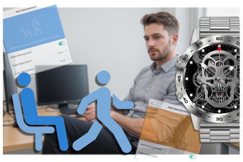 Gravity SMARTWATCH MĘSKI GRAVITY GT9-3 - WYKONYWANIE POŁĄCZEŃ, CIŚNIENIOMIERZ (sg021c)