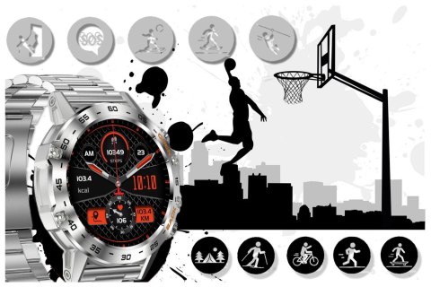 Gravity SMARTWATCH MĘSKI GRAVITY GT9-3 - WYKONYWANIE POŁĄCZEŃ, CIŚNIENIOMIERZ (sg021c)