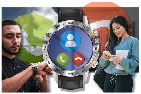 Gravity SMARTWATCH MĘSKI GRAVITY GT9-6 - WYKONYWANIE POŁĄCZEŃ, CIŚNIENIOMIERZ (sg021f)