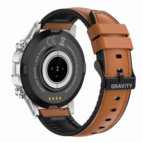 Gravity SMARTWATCH MĘSKI GRAVITY GT9-8 - WYKONYWANIE POŁĄCZEŃ, CIŚNIENIOMIERZ (sg021h)